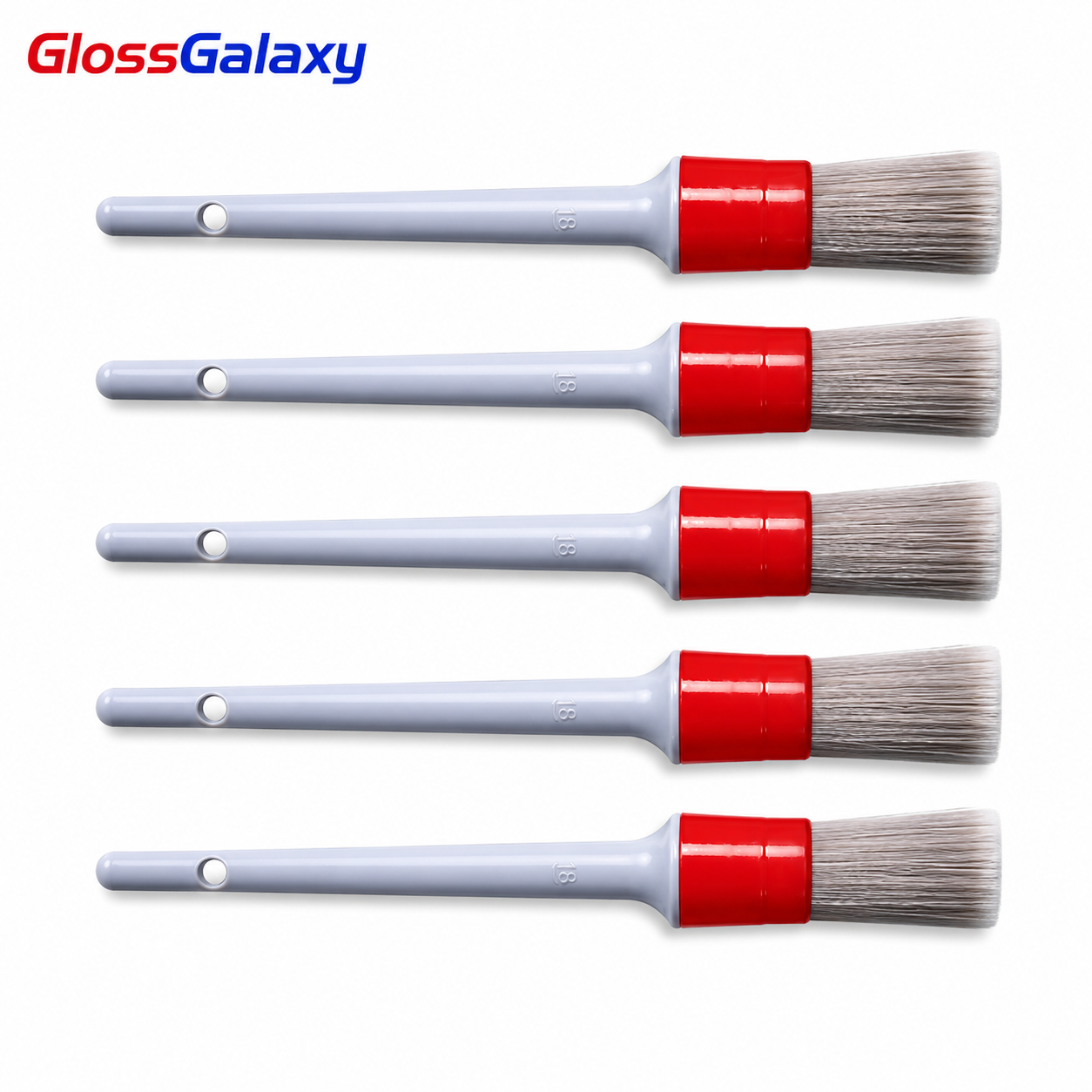 Professional Detailing Grey Brush Set (Set of 5)