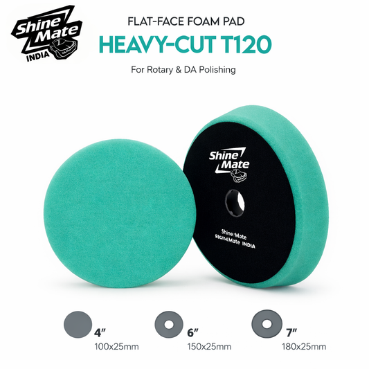 ShineMate T120 Heavy-Cut Flat Face Foam Pad