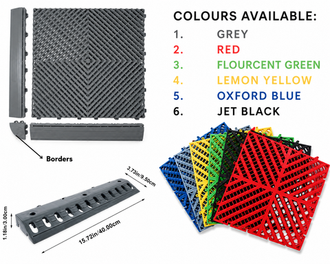 Interlocking Garage Floor Tiles for Car Detailing Studios
