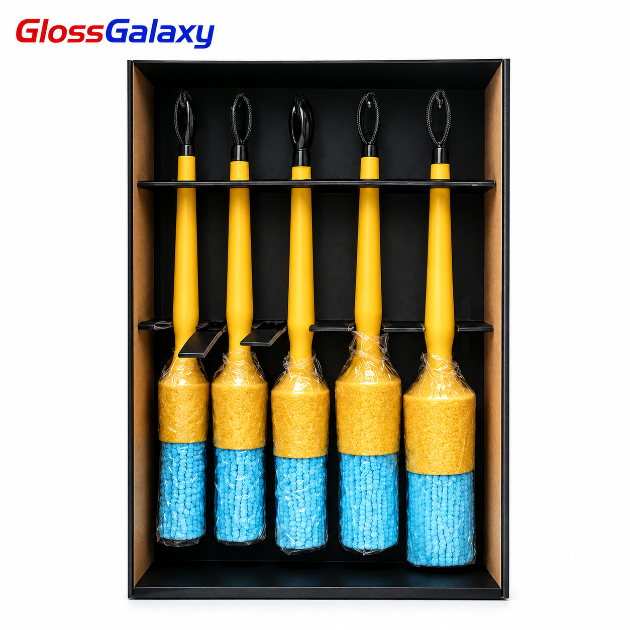 Professional five-piece Blue Car Detailing Brush Set (Set of 5)