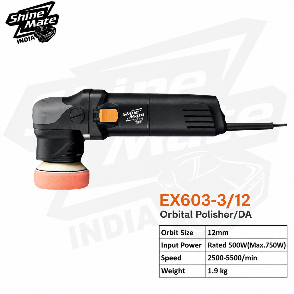 ShineMate EX603-3/12 Mini Dual Action Polisher