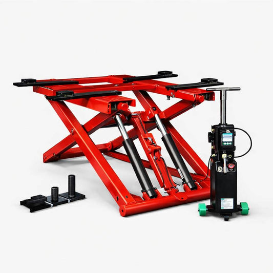 Hydraulic Scissor Car Lift 4 Ton Load Capacity Double Cylinder